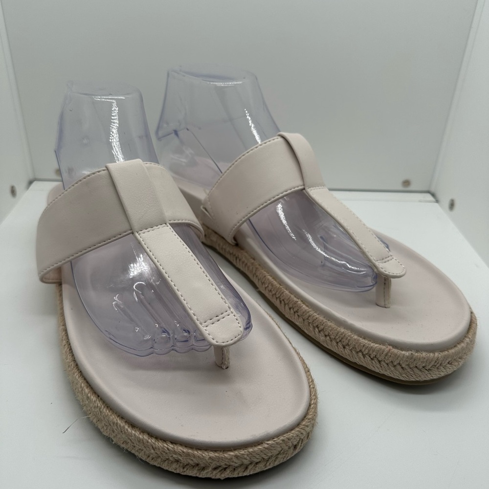 Joie‎ Nacho Espadrille Thong Slide Sandals Vegan Leather Size 9.5